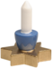DW12b, Ster met houten kaars, blauw