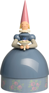 5272/11blau, Chique prinses met hoepelrok, blauwe jurk