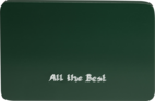 Sockel1/AB/g, Sokkelplaat met persoonlijke boodschap, groen, "All the Best" ("Al het beste")