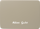 Sockel1/AG/sg, Beschreven sokkelplaat, zilvergrijs, „Al het beste“