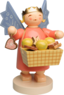 6236/3, Engel met gouden kroon, groot, met mand, rechthoekig