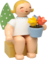 2027Figur, Kalenderfiguur 2027, Engel met bloempot