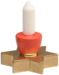 DW12r, Ster met houten kaars, rood