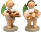 650/2026/WCF, Engel met gekleurde stippen op de vleugels en teddybeer