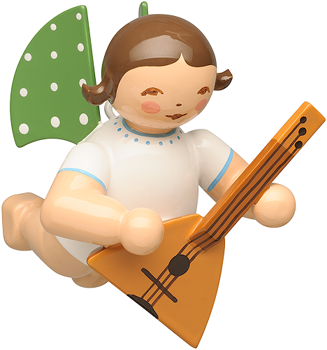 Engel met balalaika, zwevend