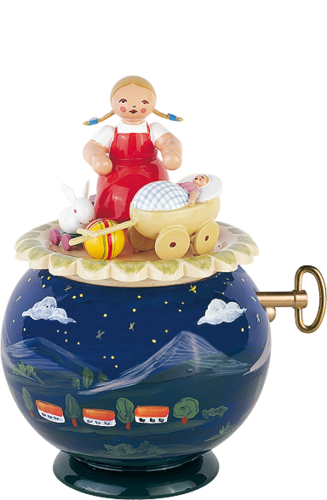 Muziekdoos "avondlied", met 18-delig muziekwerk 