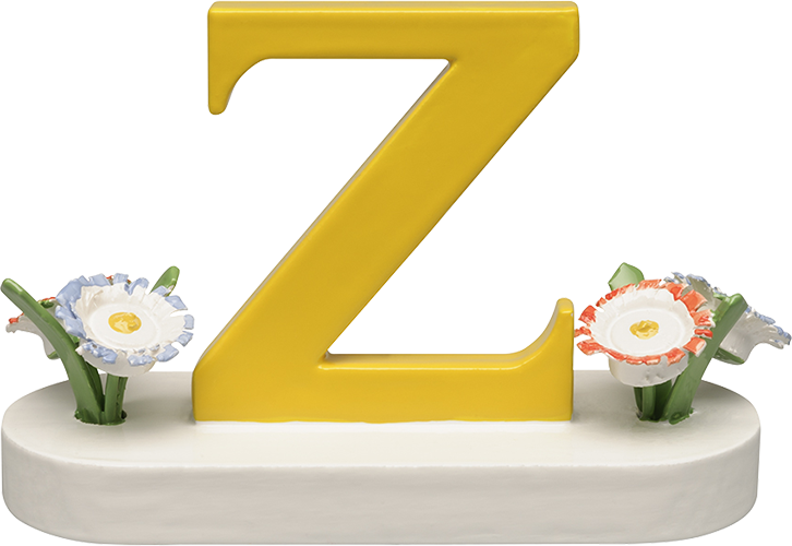 Letter Z, met bloem